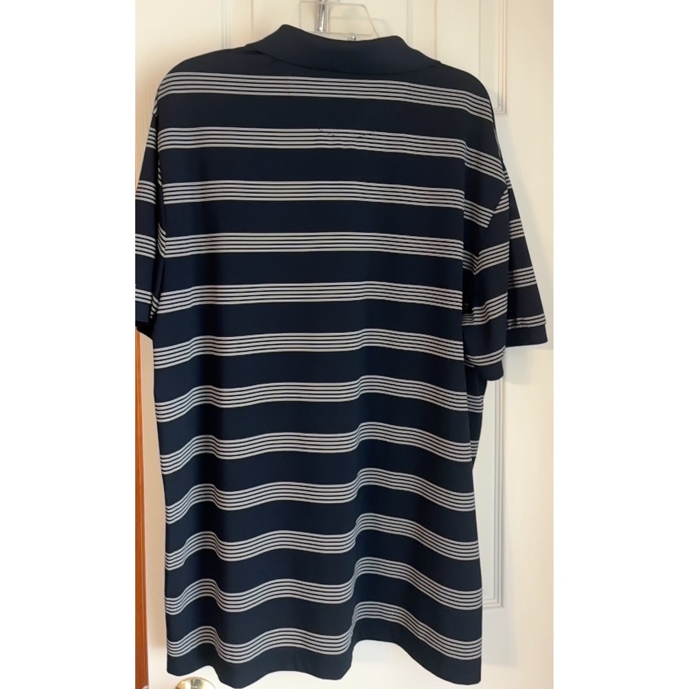 Chaps Golf 78 Mens XL Blue Stripe Stay Dry Polo Shirt Short Sleeve Nice-preowned - Picture 8 of 9